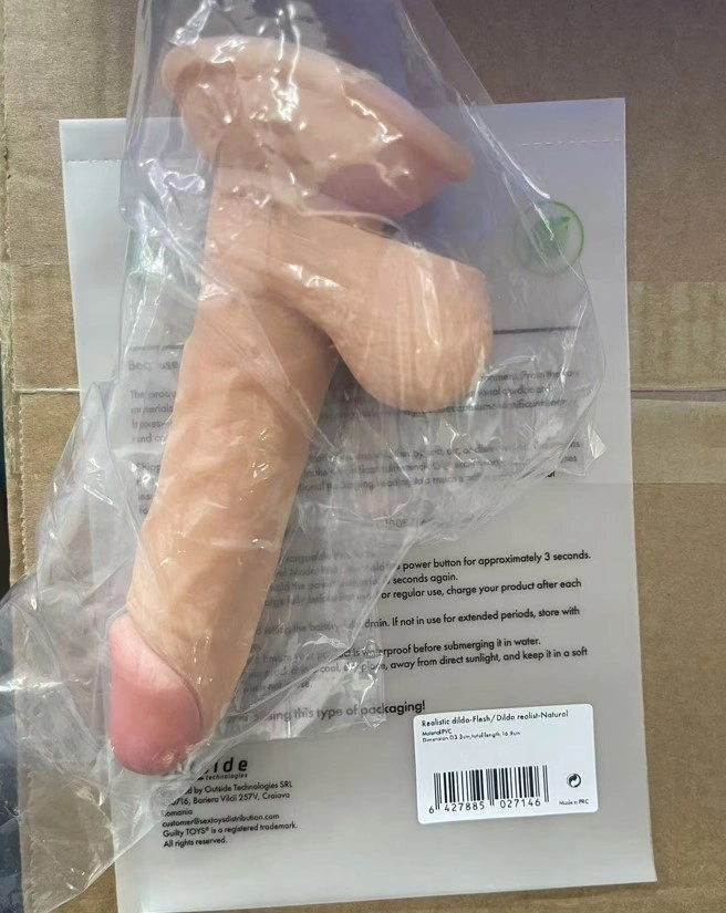 Dildo Realist Clark cu Ventuza, PVC, Natural, 16.9 cm, Guilty Toys, #8, Erotic24.ro