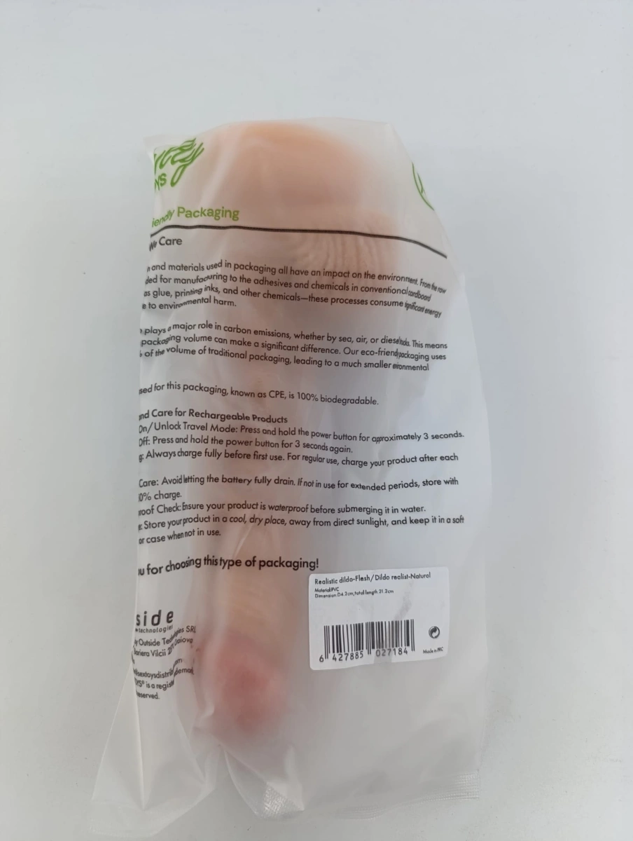 Dildo Realist Walter cu Ventuza, PVC, Natural, 21.2 cm, Guilty Toys, #5, Erotic24.ro