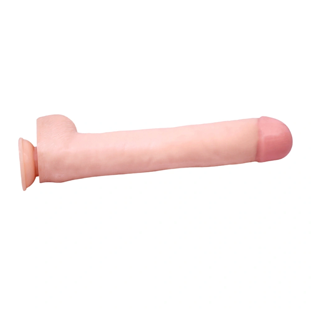 Dildo Realist Boggie cu Ventuza, PVC, Natural, 41.5 cm, #3, Erotic24.ro