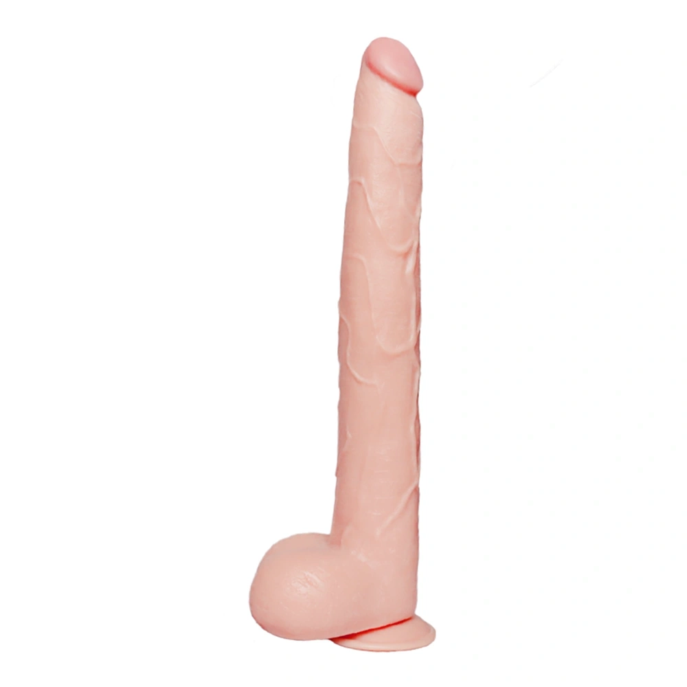 Dildo Realist Master cu Ventuza, PVC, Natural, 42 cm