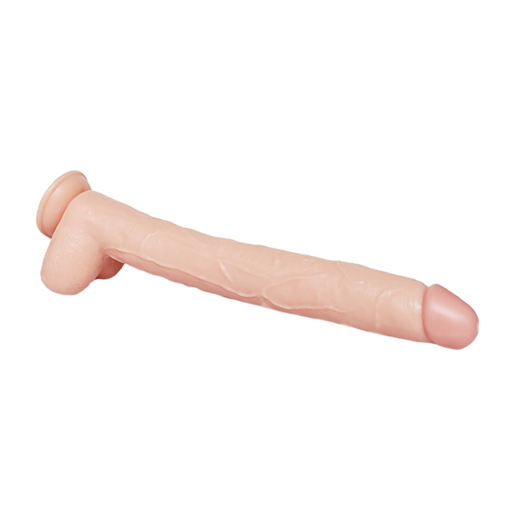 Dildo Realist Master cu Ventuza, PVC, Natural, 42 cm, #5, Erotic24.ro