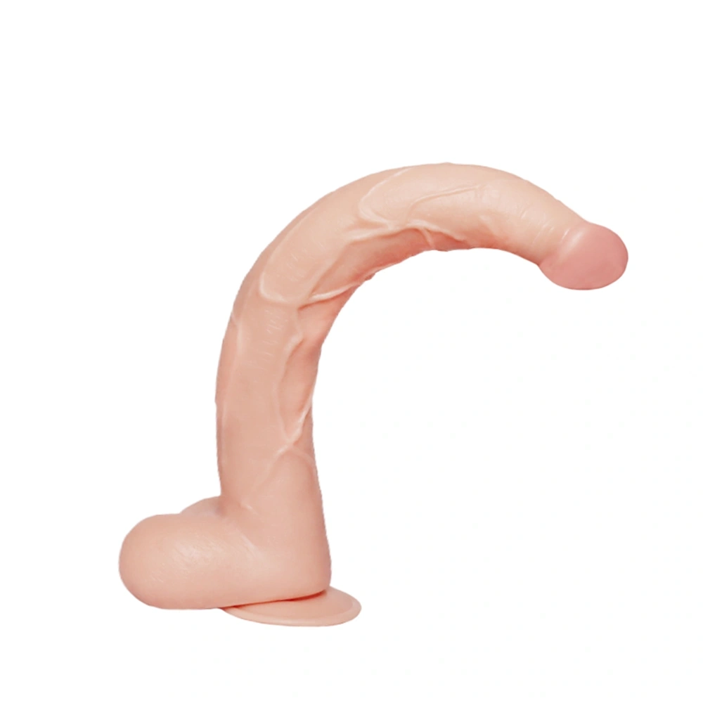 Dildo Realist Master cu Ventuza, PVC, Natural, 42 cm, #4, Erotic24.ro