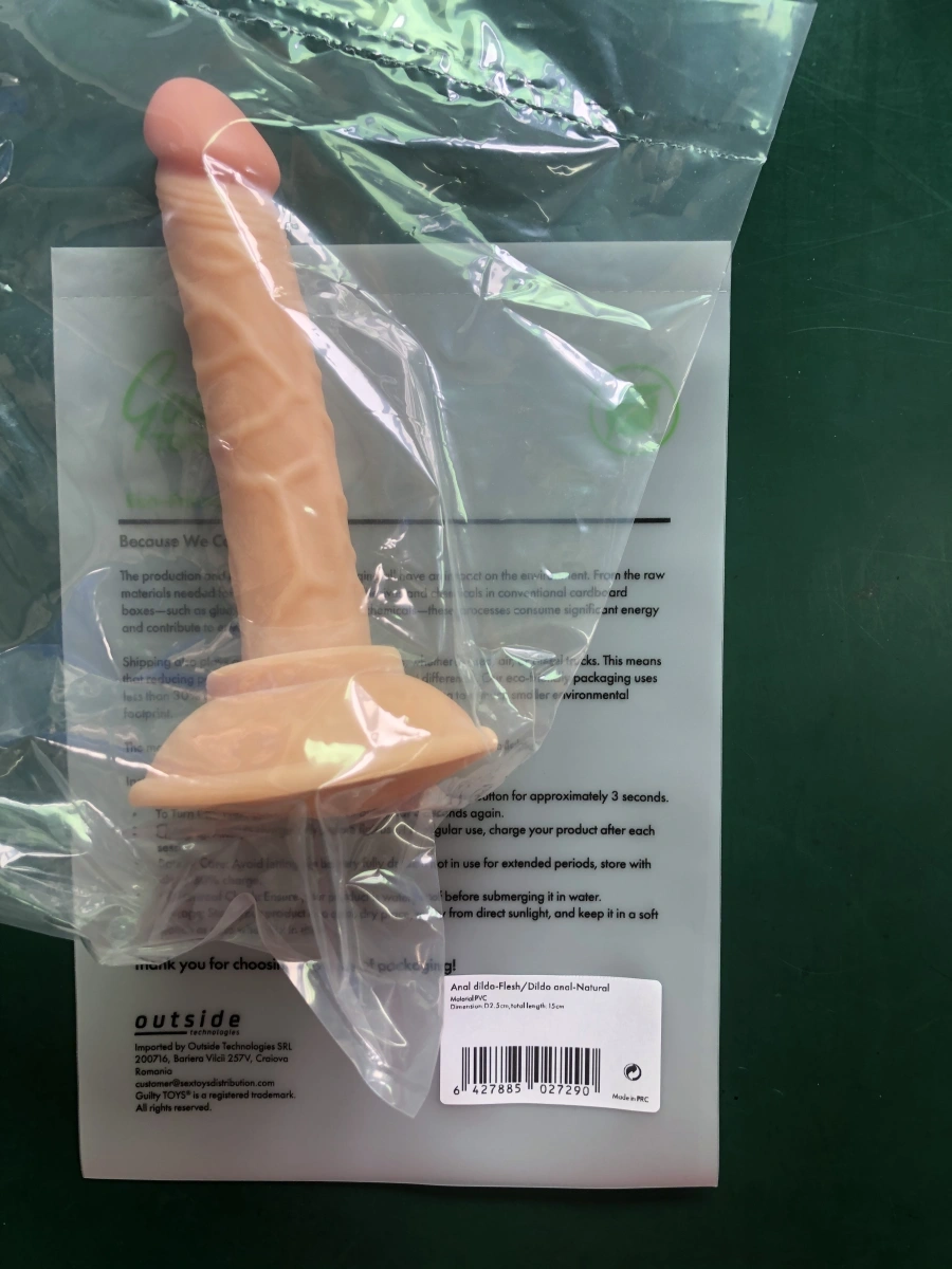 Dildo Realist Logan cu Ventuza, PVC, Natural, 15 cm, Guilty Toys, #6, Erotic24.ro