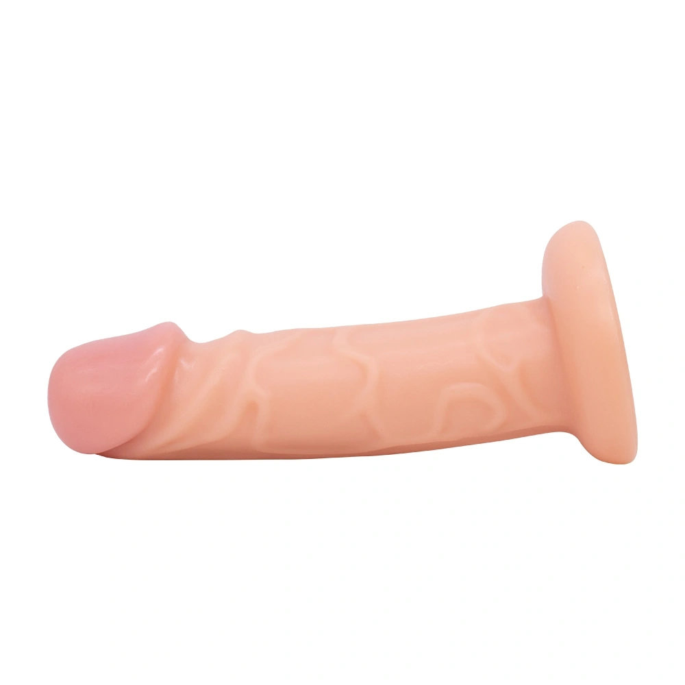 Dildo Realist Steve cu Ventuza, PVC, Natural, 17.1 cm, Guilty Toys, #7, Erotic24.ro