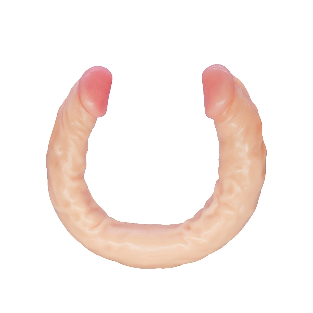 Dildo Dublu Realist, PVC, Natural, 40.3 cm