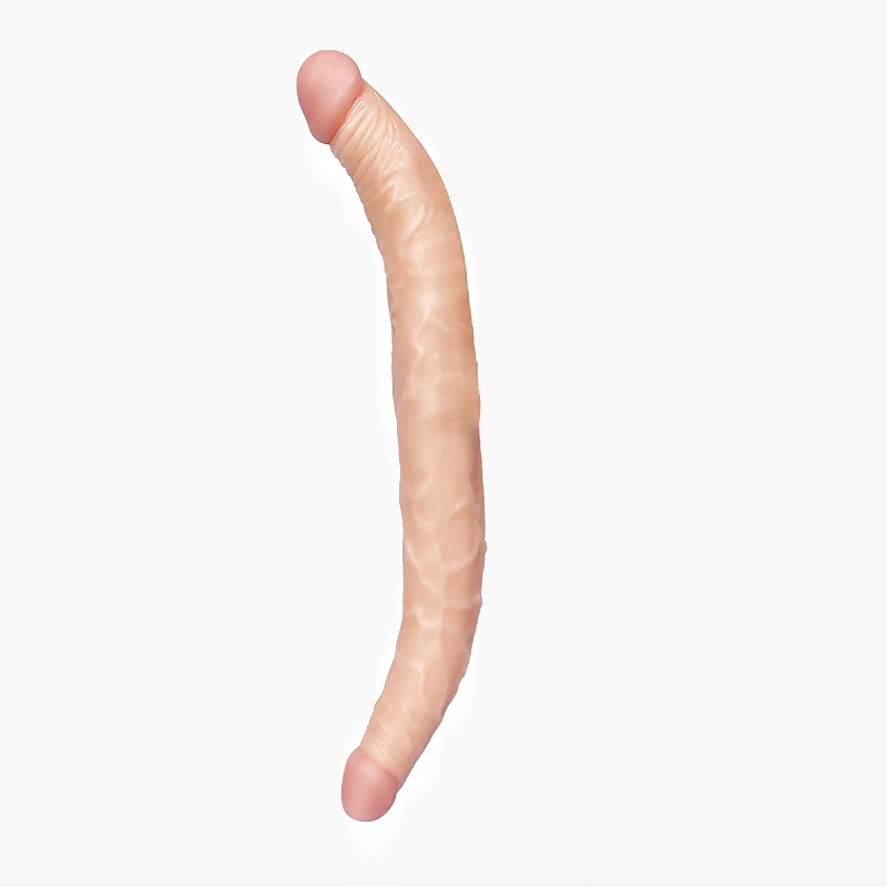 Dildo Dublu Realist, PVC, Natural, 26 cm