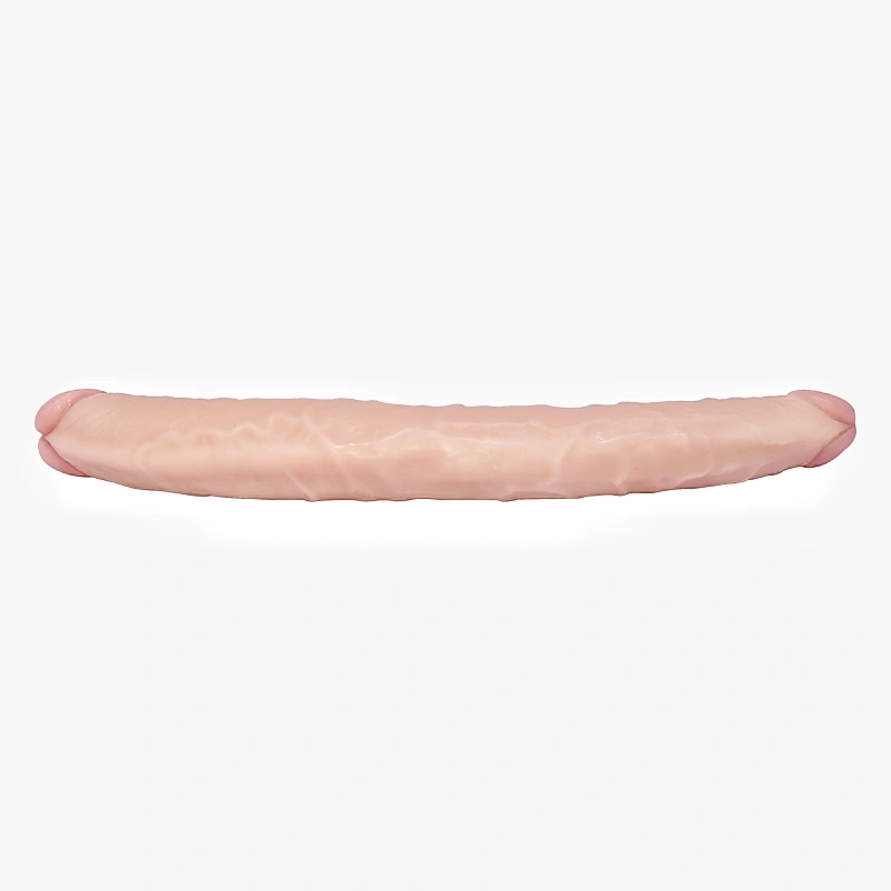 Dildo Dublu Realist, PVC, Natural, 26 cm, #2, Erotic24.ro
