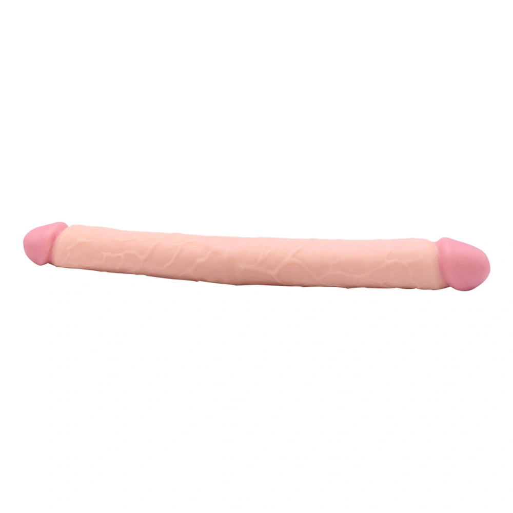 Dildo Dublu Realist, PVC, Natural, 46 cm, #4, Erotic24.ro