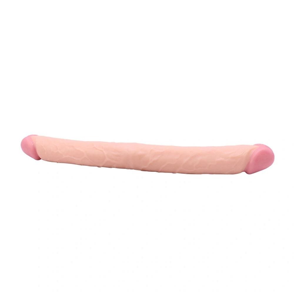 Dildo Dublu Realist, PVC, Natural, 46 cm, #2, Erotic24.ro