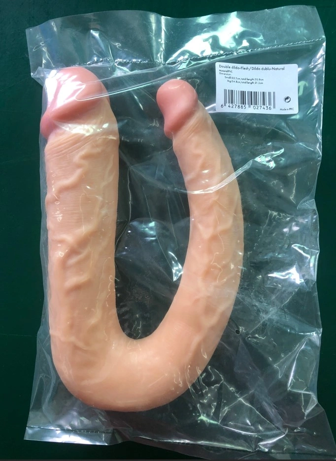 Dildo Dublu Realist Tommy, PVC, Natural, 21.5 cm, #5, Erotic24.ro