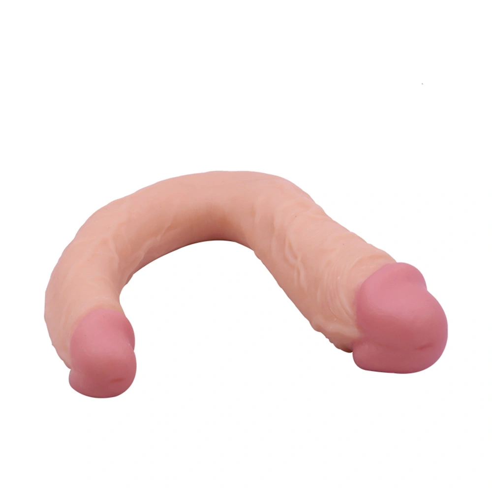 Dildo Dublu Realist Tommy, PVC, Natural, 21.5 cm, #2, Erotic24.ro