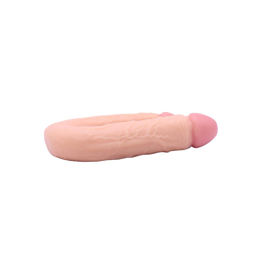 Dildo Dublu Realist Dario, PVC, Natural, 22 cm, #5, Erotic24.ro