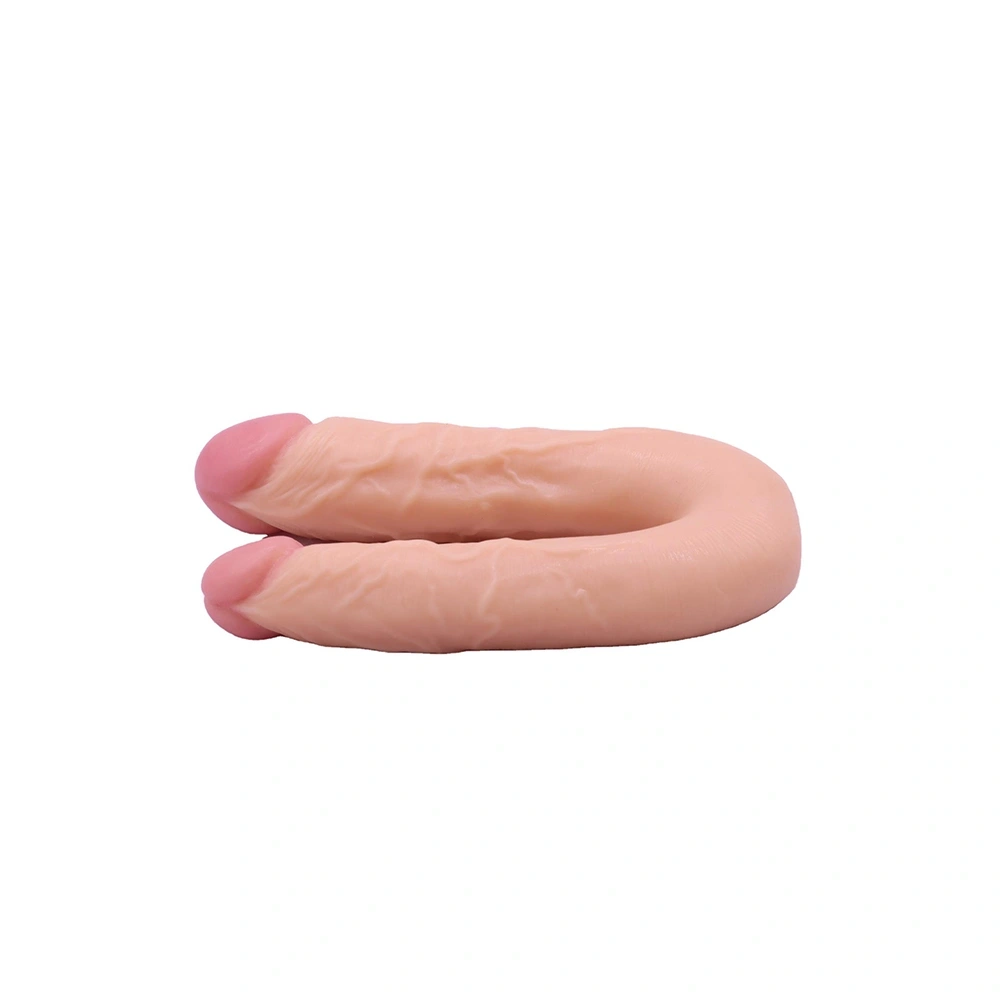 Dildo Dublu Realist Dario, PVC, Natural, 22 cm, #6, Erotic24.ro