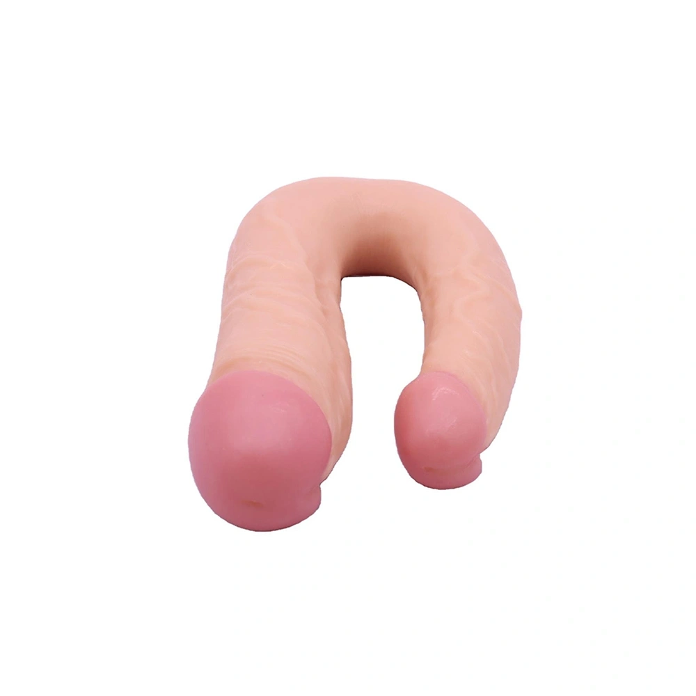 Dildo Dublu Realist Dario, PVC, Natural, 22 cm, #4, Erotic24.ro