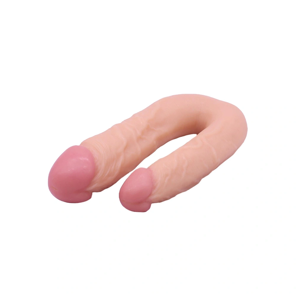 Dildo Dublu Realist Dario, PVC, Natural, 22 cm