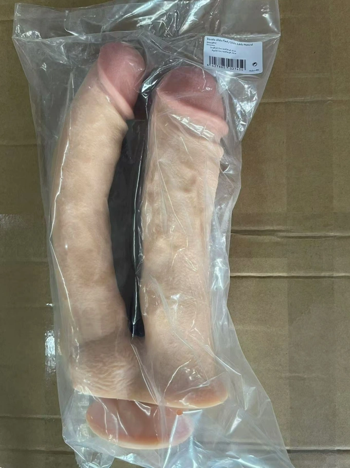 Dildo Dublu Maxi Pleasure, PVC, Natural, 33 cm, #8, Erotic24.ro