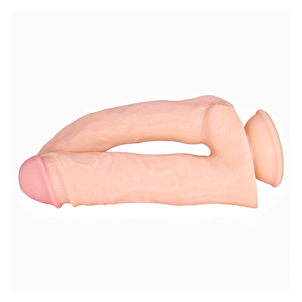 Dildo Dublu Maxi Pleasure, PVC, Natural, 33 cm, #6, Erotic24.ro