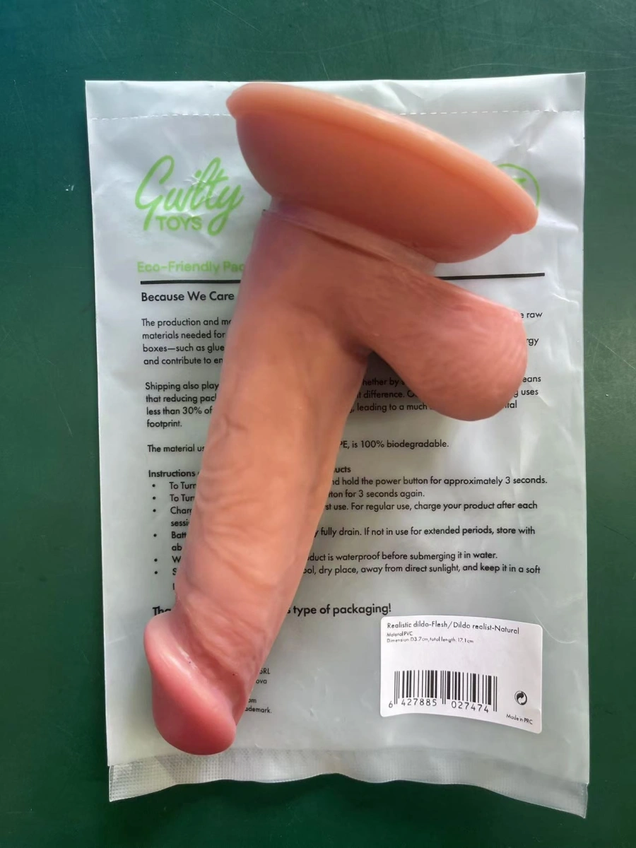 Dildo Realist Matteo cu Ventuza, PVC Premium, Dublu Strat, Natural, 17.1 cm, Guilty Toys, #8, Erotic24.ro