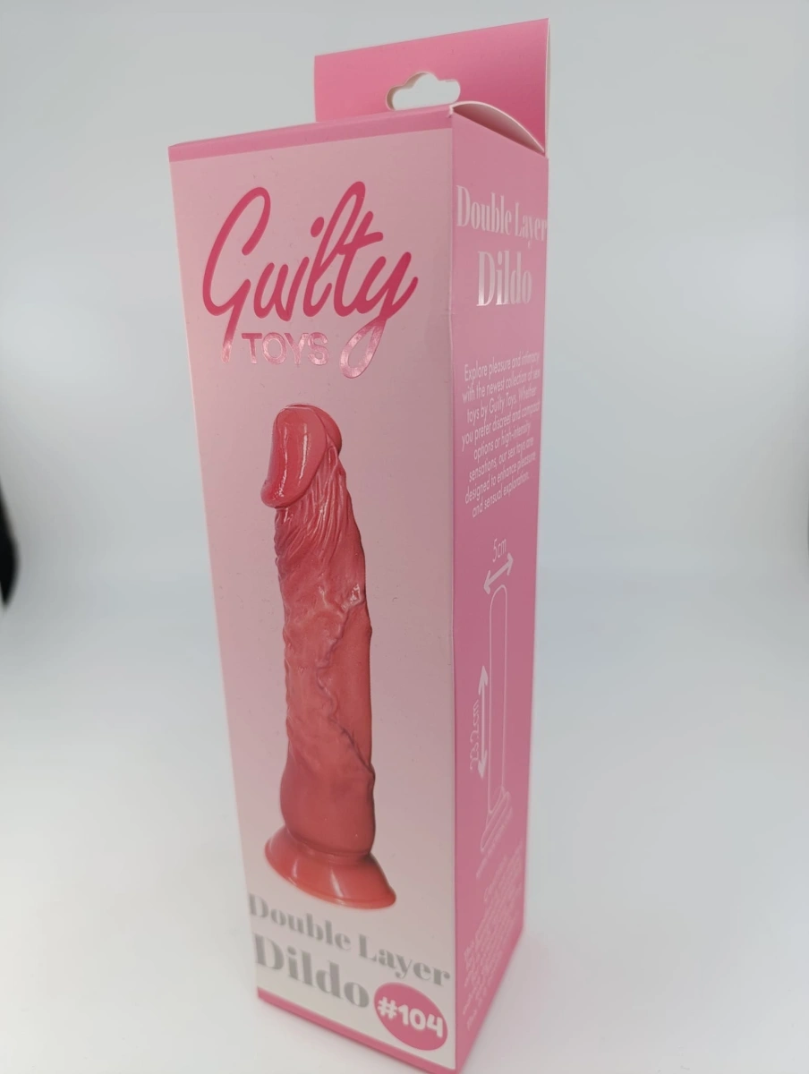 Dildo Realist No.104 cu Ventuza, PVC Premium, Dublu Strat, Natural, 23.2 cm, Guilty Toys, #9, Erotic24.ro