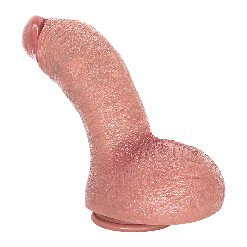 Dildo Realist Big D cu Ventuza, Silicon Lichid, Natural, 29.2 cm, Nr. 4, Erotic24.ro