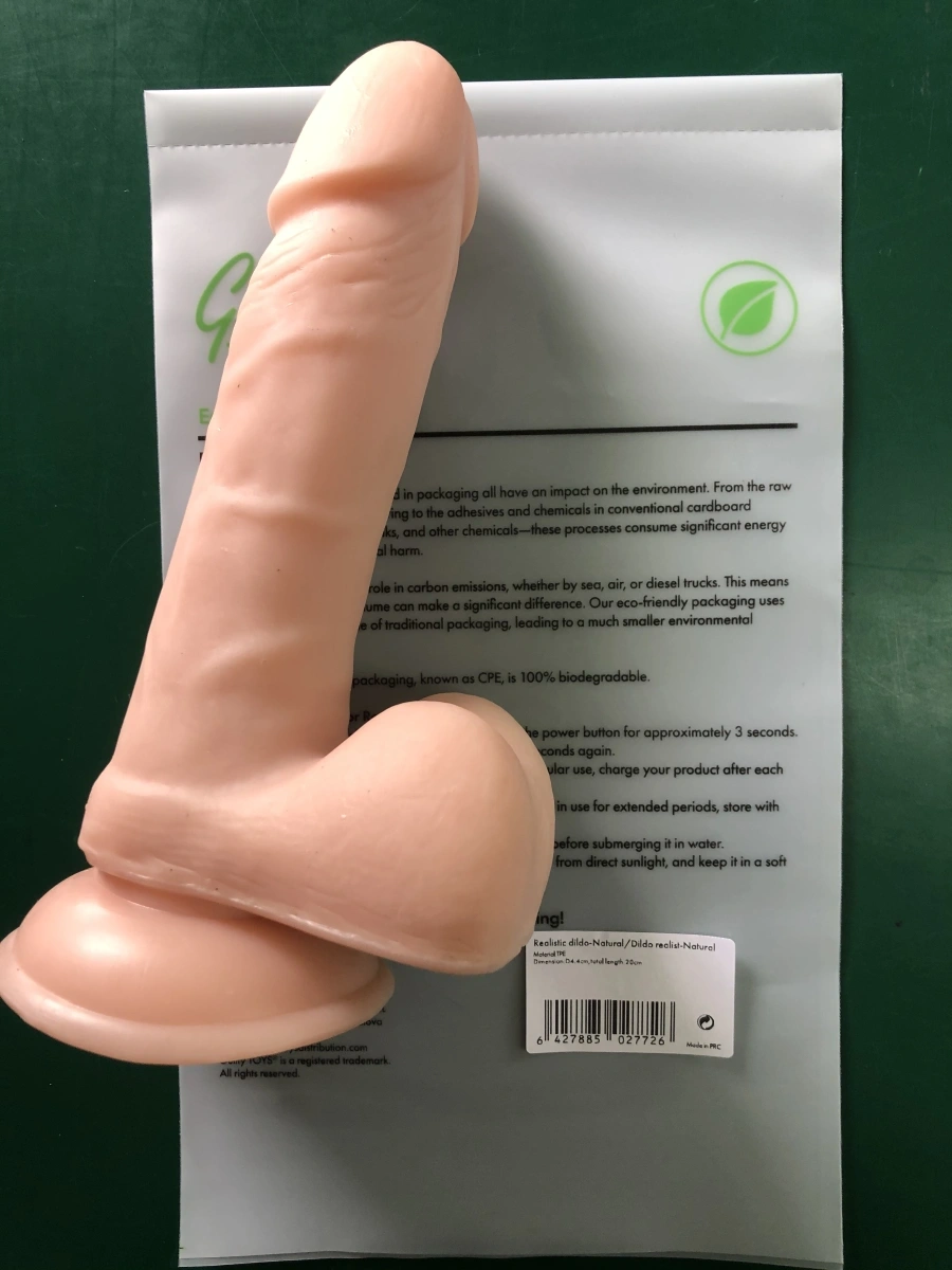 Dildo Realist Rick cu Ventuza la Baza, TPE Premium, Natural, 20 cm, Guilty Toys, #8, Erotic24.ro