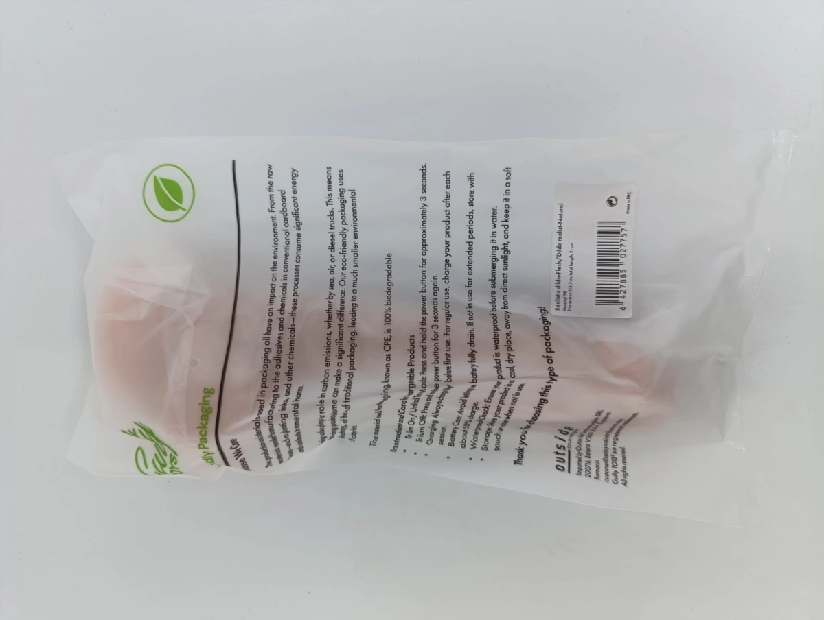 Dildo Realist Oscar cu Ventuza la Baza, TPE Premium, Natural, 21 cm, Guilty Toys, #8, Erotic24.ro