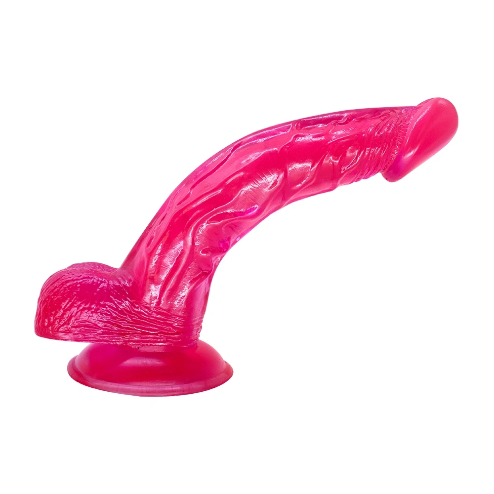 Dildo Realist Mason cu Ventuza la Baza, TPE Premium, Roz, 23 cm, Guilty Toys, #3, Erotic24.ro