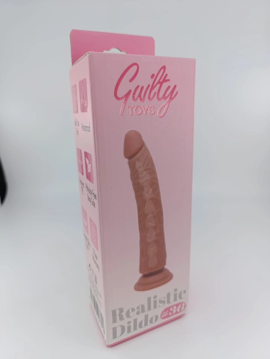 Dildo Realist Bendable No. 36, TPE Premium, Natural, 21.5 cm, Guilty Toys, Nr. 8, Erotic24.ro