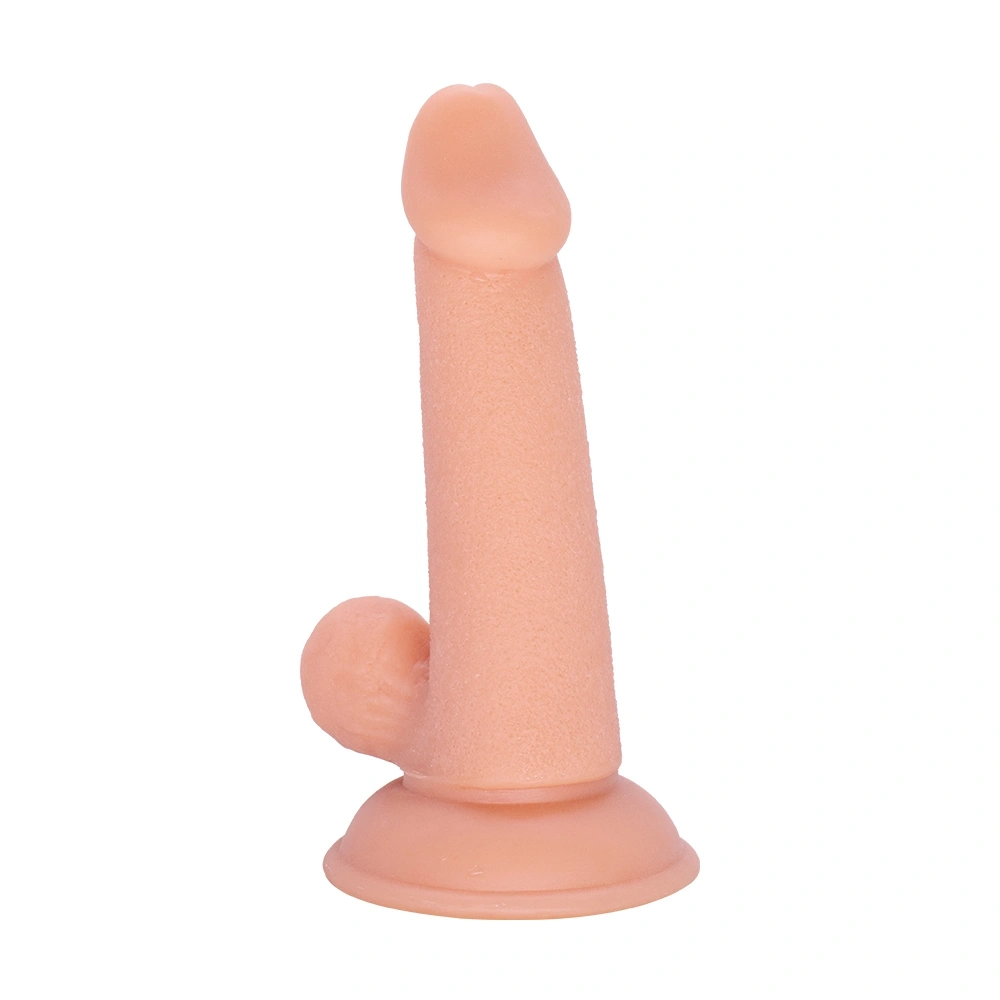 Dildo Realist Alexander cu Ventuza la Baza, TPE Premium, Natural, 16.5 cm, Nr. 6, Erotic24.ro