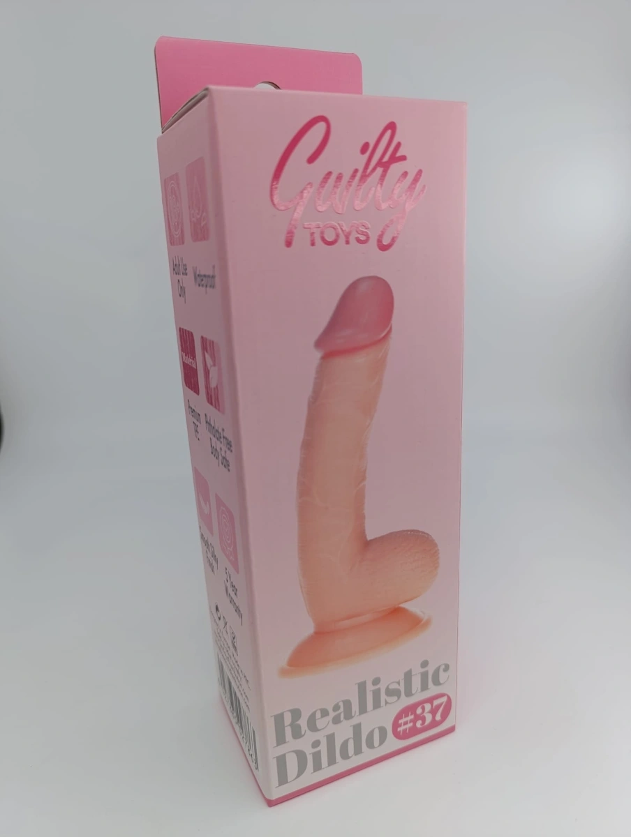 Dildo Realist No. 37, TPE Premium, Natural, 17.9 cm, Guilty Toys, #9, Erotic24.ro