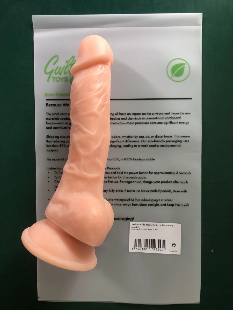 Dildo Realist Mike cu Ventuza la Baza, TPE Premium, Natural, 19.8 cm, Guilty Toys, #7, Erotic24.ro
