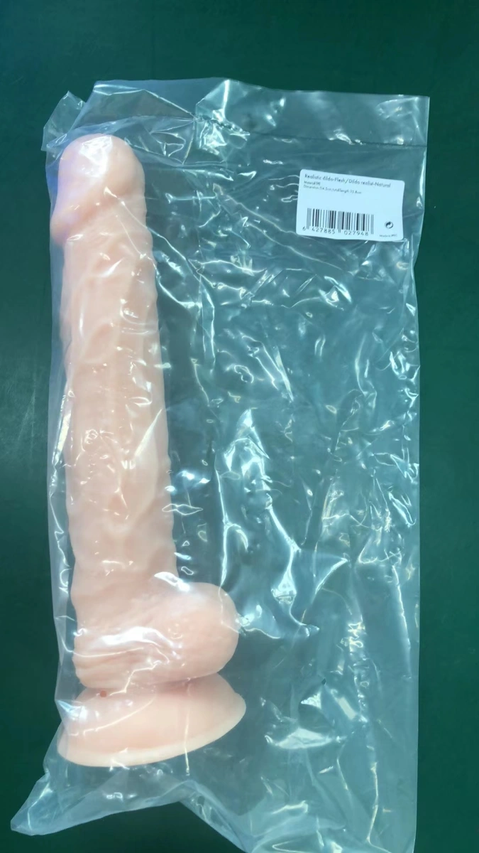 Dildo Realist Pike cu Ventuza la Baza, TPE Premium, Natural, 25.8 cm, Nr. 6, Erotic24.ro