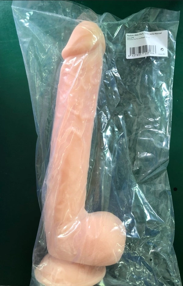 Dildo Realist Sam cu Ventuza la Baza, TPE Premium, Natural, 28.2 cm, Nr. 7, Erotic24.ro