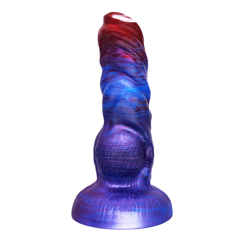 Dildo Fantasy No. 50 cu Ventuza, Silicon Lichid, Albastru, 19.4 cm, Passion Labs, #7, Erotic24.ro
