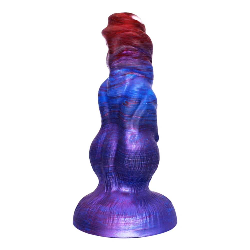 Dildo Fantasy No. 50 cu Ventuza, Silicon Lichid, Albastru, 19.4 cm, Passion Labs, #3, Erotic24.ro