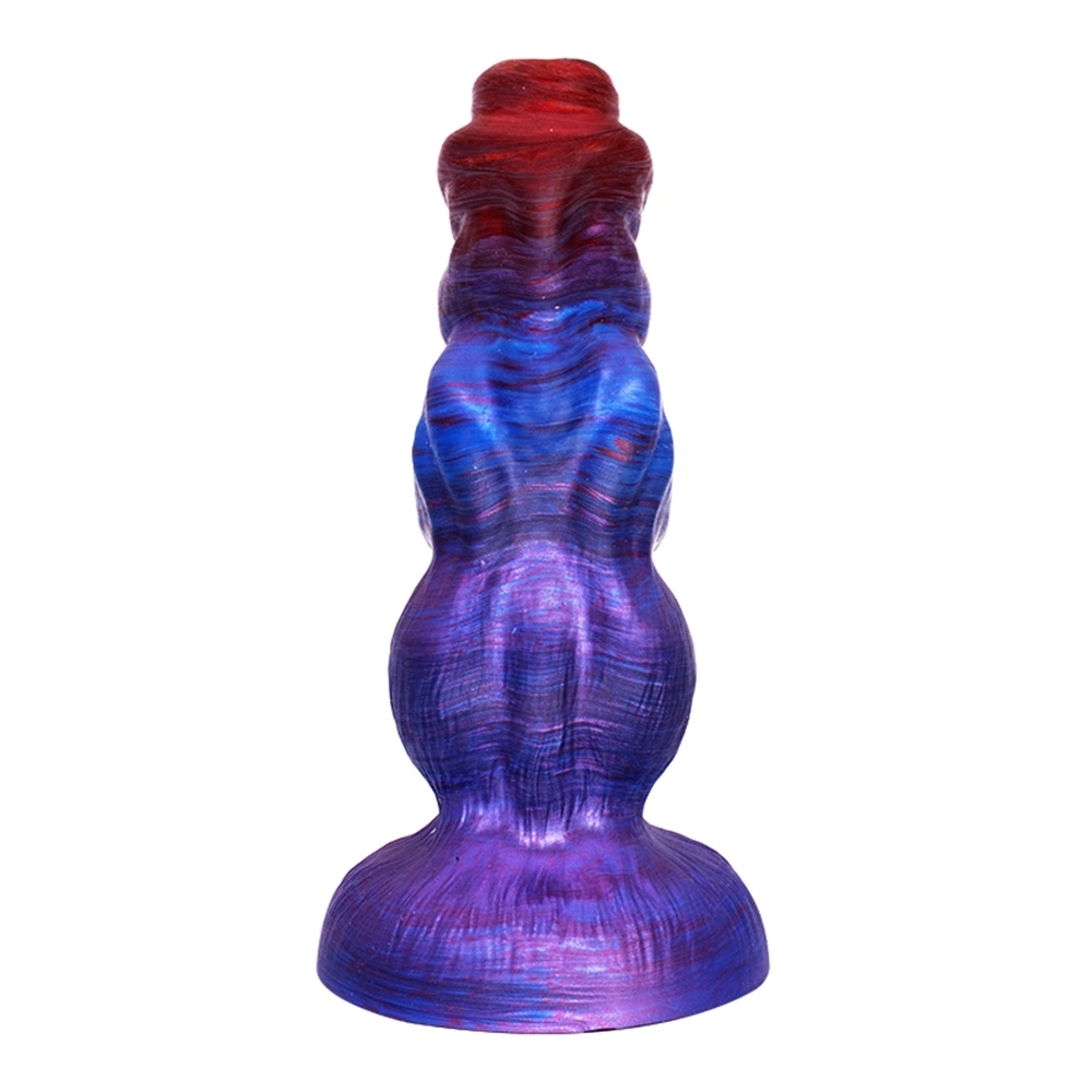 Dildo Fantasy No. 50 cu Ventuza, Silicon Lichid, Albastru, 19.4 cm, Passion Labs, #4, Erotic24.ro