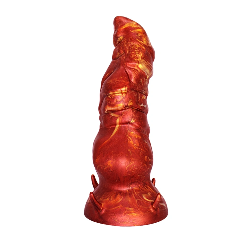 Dildo Fantasy No. 52 cu Ventuza, Silicon Lichid, Rosu, 19.5 cm, Passion Labs, Nr. 3, Erotic24.ro