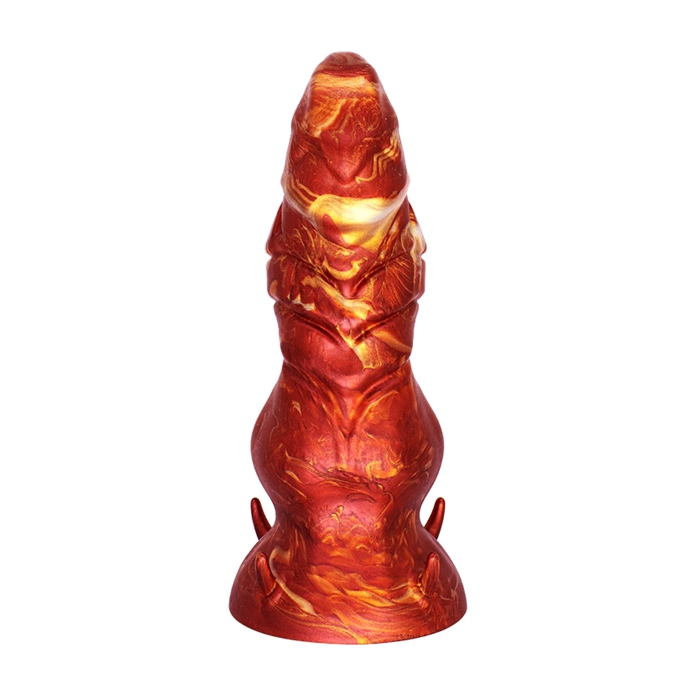 Dildo Fantasy No. 52 cu Ventuza, Silicon Lichid, Rosu, 19.5 cm, Passion Labs, Nr. 2, Erotic24.ro