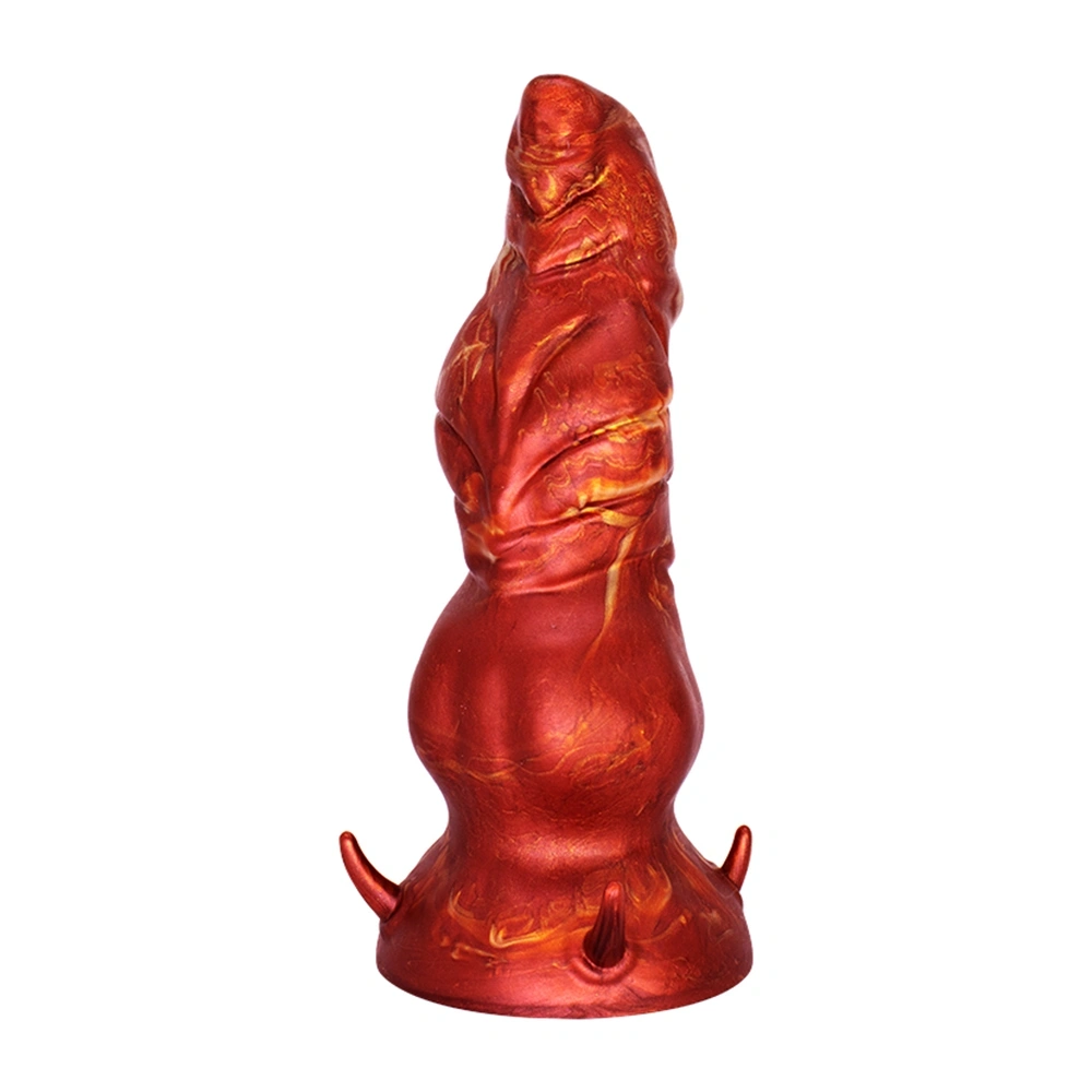 Dildo Fantasy No. 52 cu Ventuza, Silicon Lichid, Rosu, 19.5 cm, Passion Labs, Nr. 4, Erotic24.ro