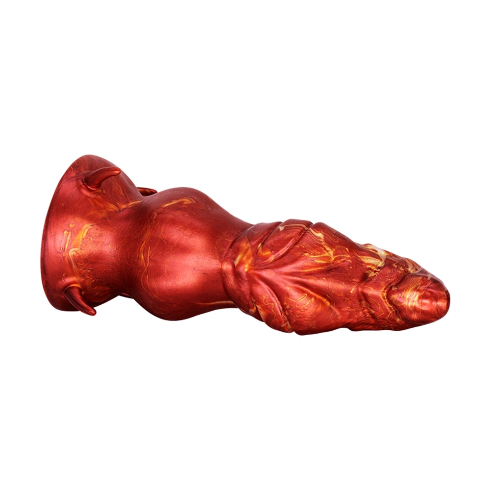 Dildo Fantasy No. 52 cu Ventuza, Silicon Lichid, Rosu, 19.5 cm, Passion Labs, Nr. 6, Erotic24.ro