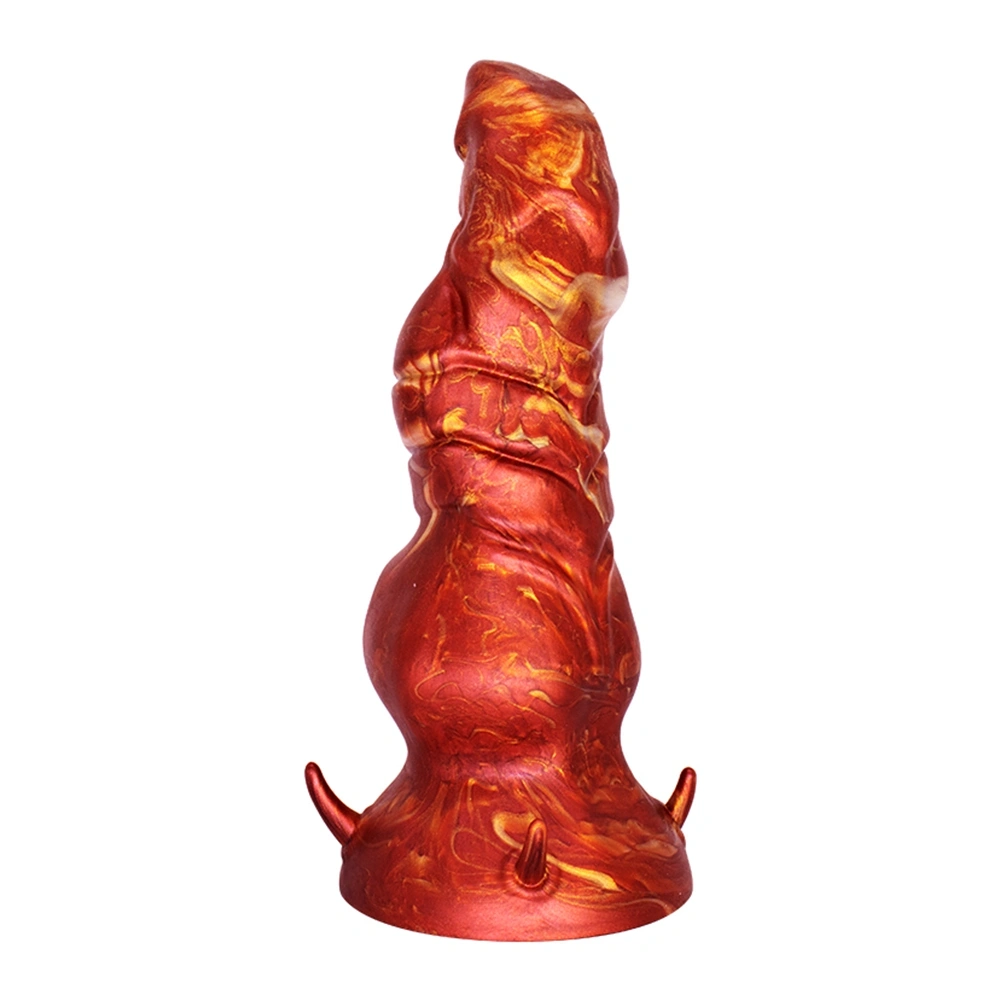 Dildo Fantasy No. 52 cu Ventuza, Silicon Lichid, Rosu, 19.5 cm, Passion Labs