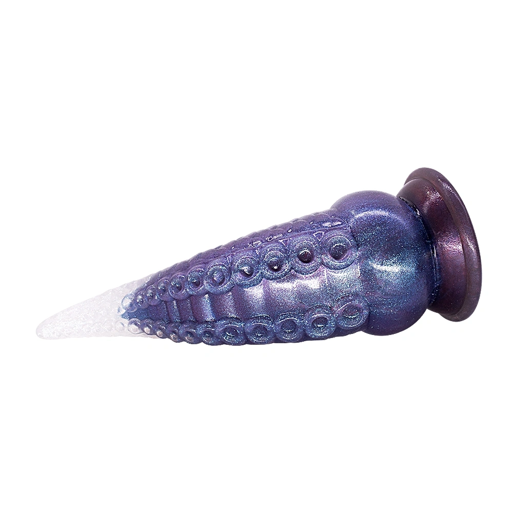 Dildo Fantasy No. 56 cu Ventuza, Silicon Lichid, Albastru, 21.5 cm, Passion Labs, #7, Erotic24.ro