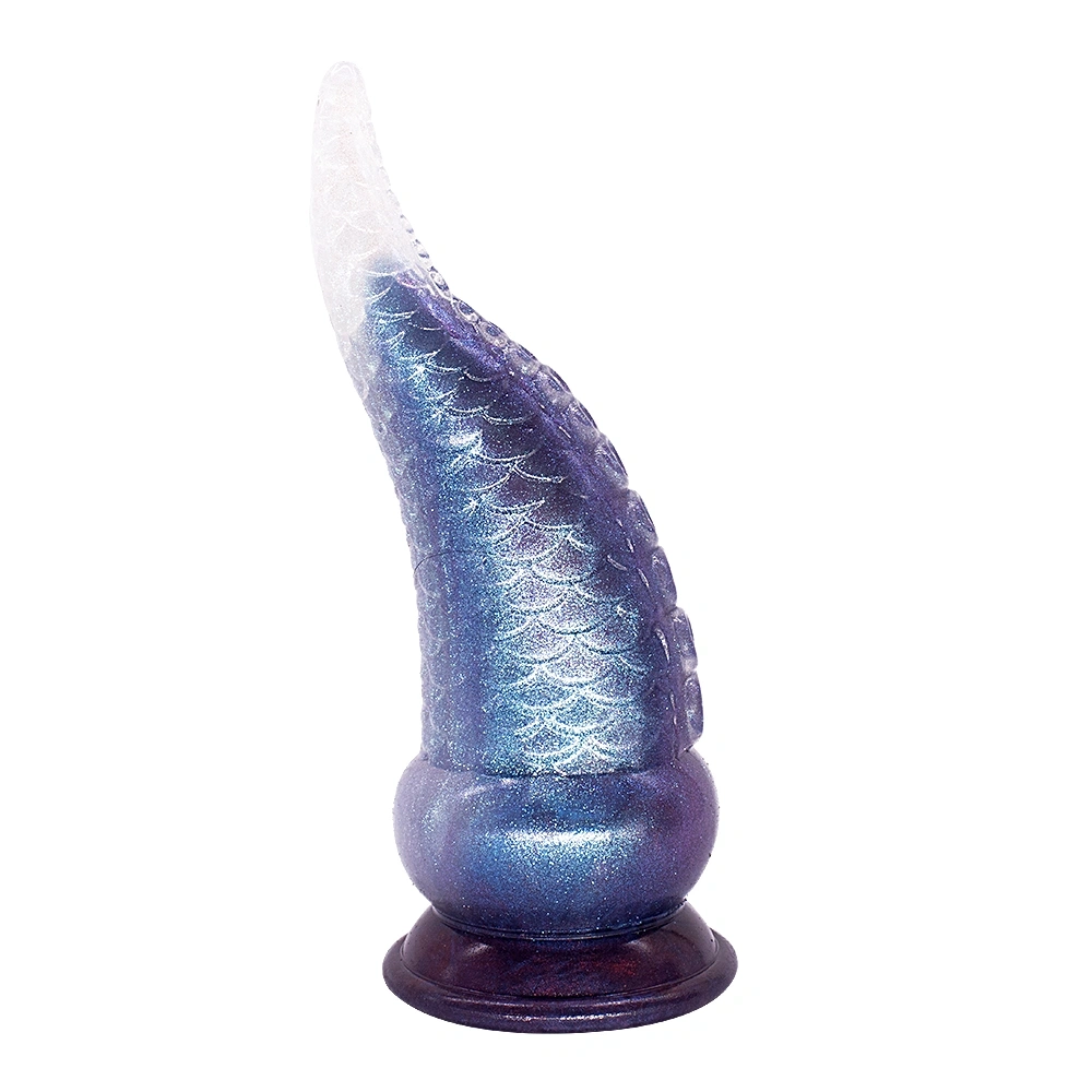 Dildo Fantasy No. 56 cu Ventuza, Silicon Lichid, Albastru, 21.5 cm, Passion Labs, #3, Erotic24.ro