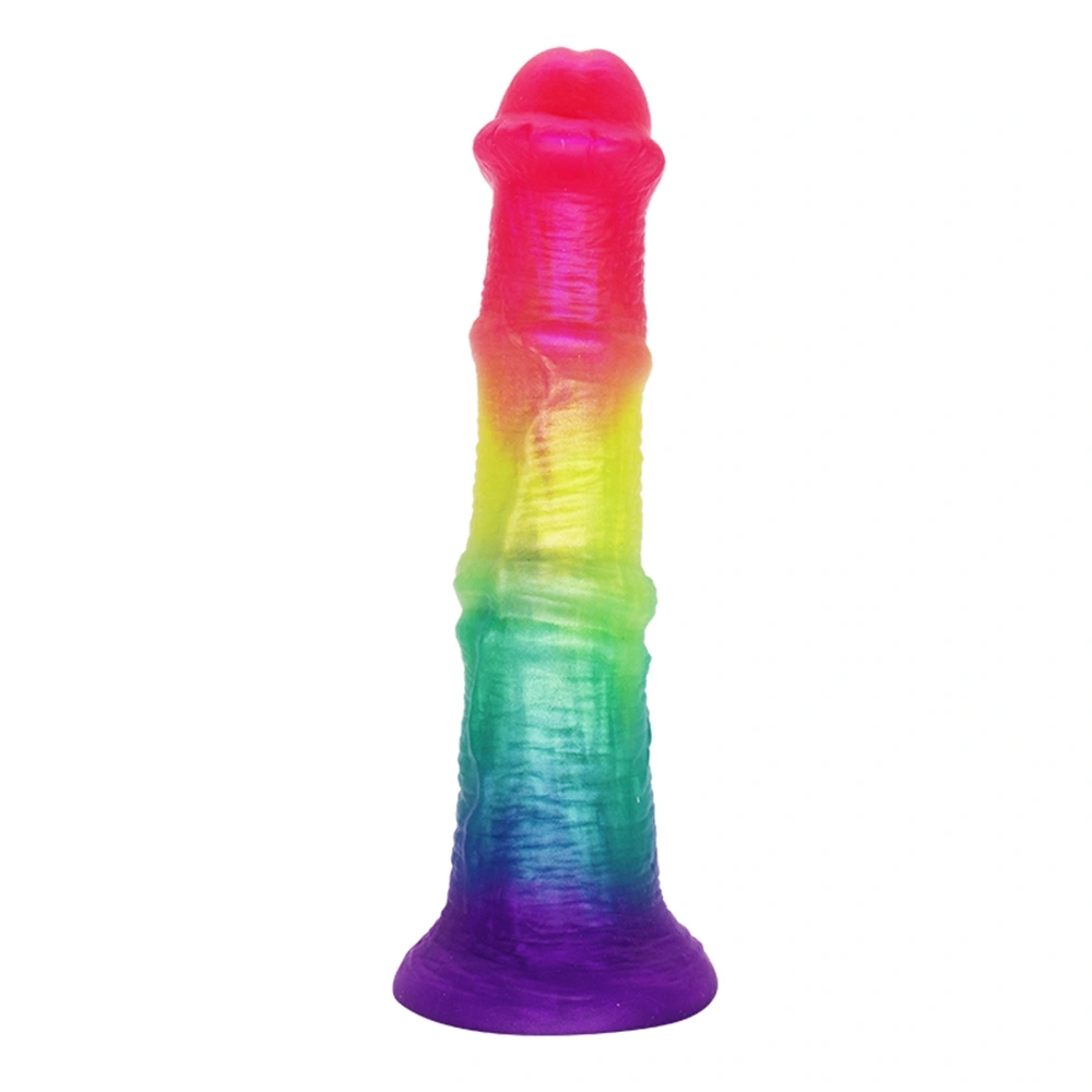 Dildo Premium Horse cu Ventuza, Silicon Lichid, Multicolor, 19.5 cm, Guilty Toys, Nr. 2, Erotic24.ro