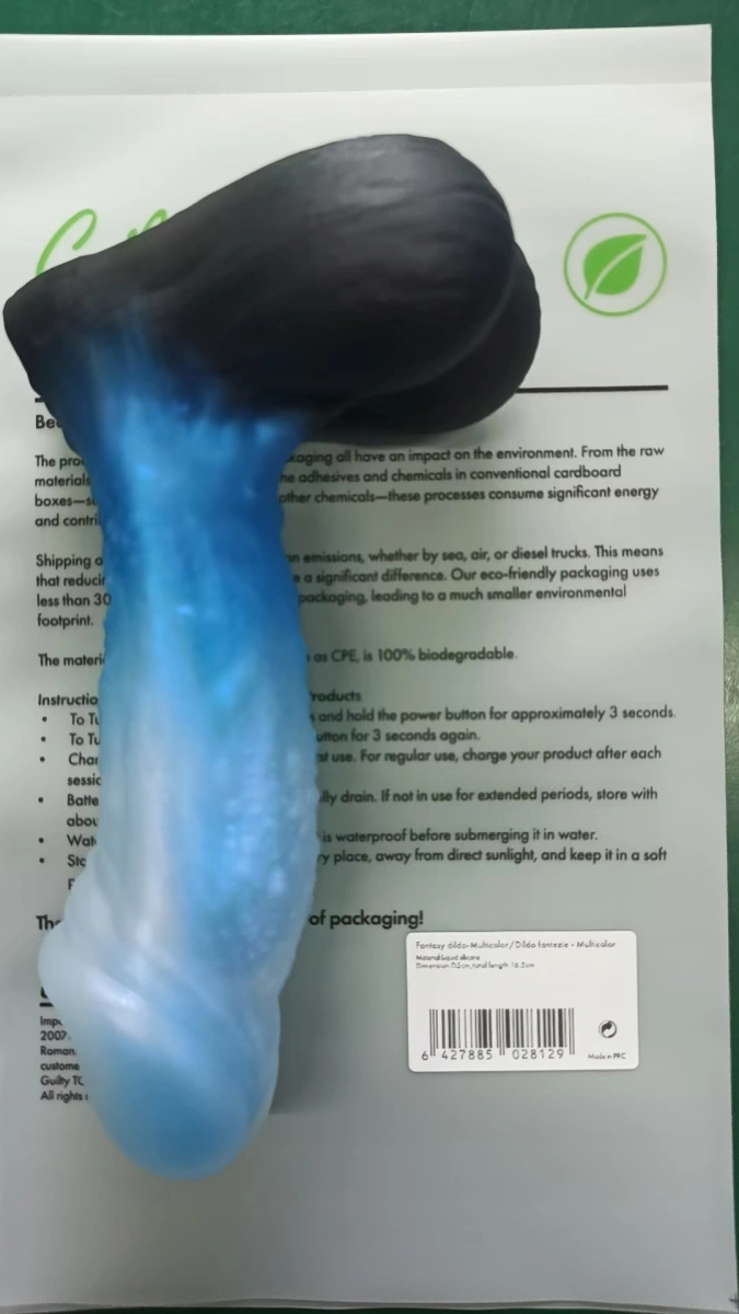 Dildo Realist Ocean Wave, Silicon Lichid, Albastru, 16.5 cm, Guilty Toys, #9, Erotic24.ro