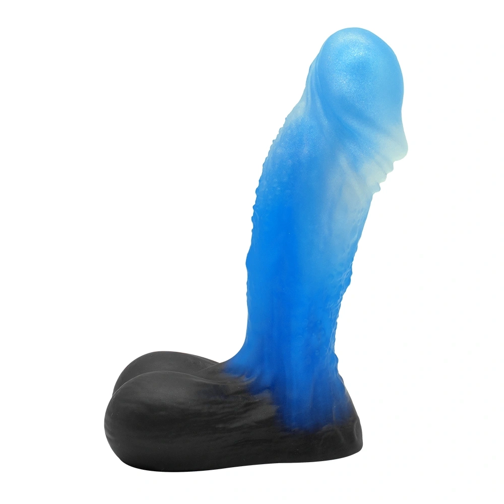 Dildo Realist Ocean Wave, Silicon Lichid, Albastru, 16.5 cm, Guilty Toys, #3, Erotic24.ro