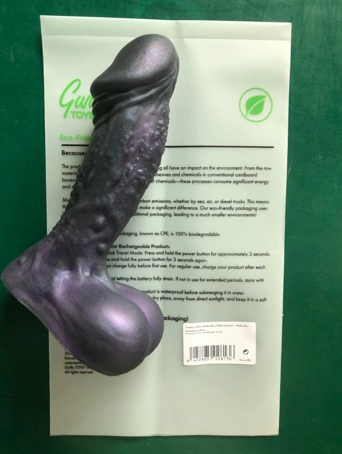 Dildo Realist Ocean Wave, Silicon Lichid, Mov Inchis, 16.5 cm, Guilty Toys, Nr. 7, Erotic24.ro