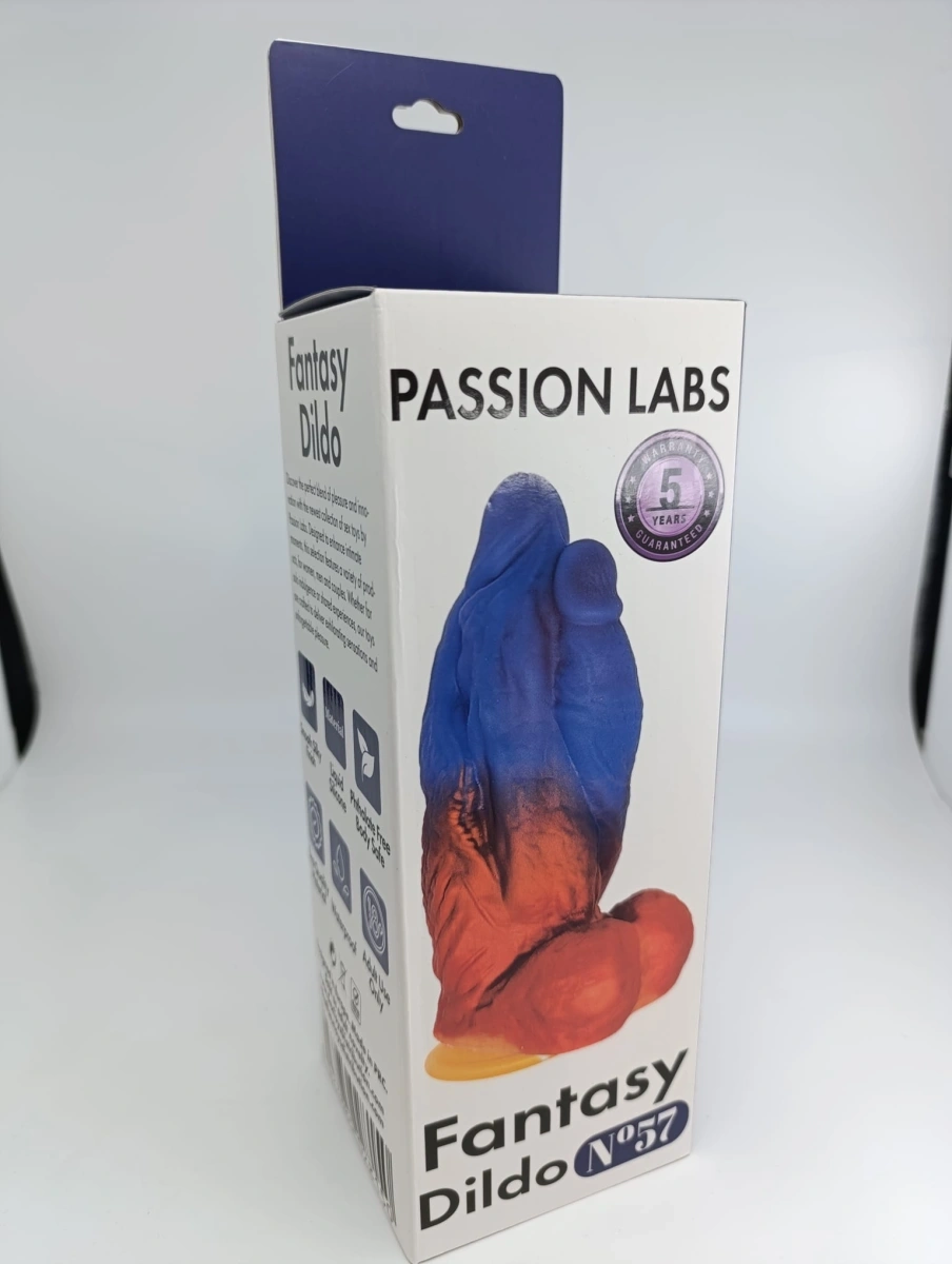 Dildo Fantasy No. 57 cu Ventuza, Silicon Lichid, Multicolor, 21.6 cm, Passion Labs, #10, Erotic24.ro