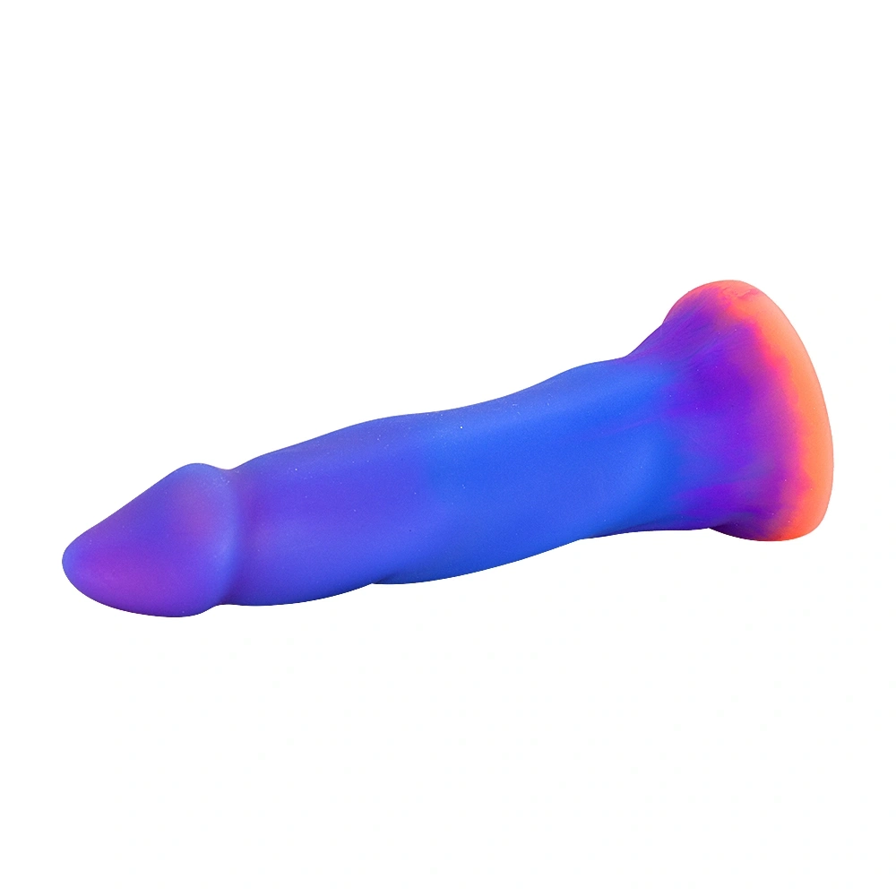 Dildo Fantasy No. 58 cu Ventuza, Silicon Lichid, Rosu Bordeaux, 22 cm, Passion Labs, Nr. 8, Erotic24.ro