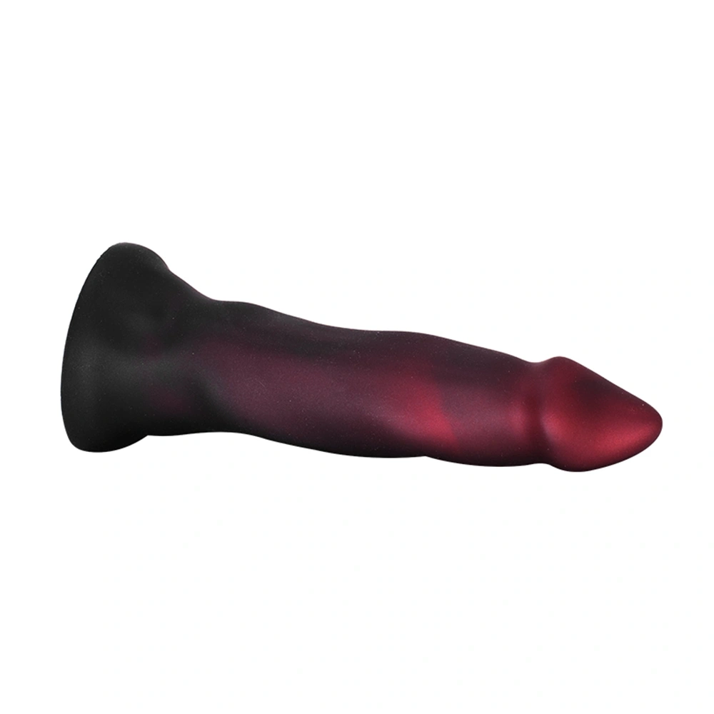 Dildo Fantasy No. 59 cu Ventuza, Silicon Lichid, Rosu Bordeaux, 22 cm, Passion Labs, #9, Erotic24.ro